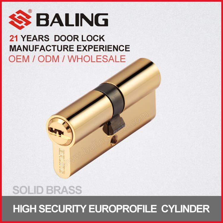 S Keyway  Cylinder _Brush BrassPB_ high security cylinder